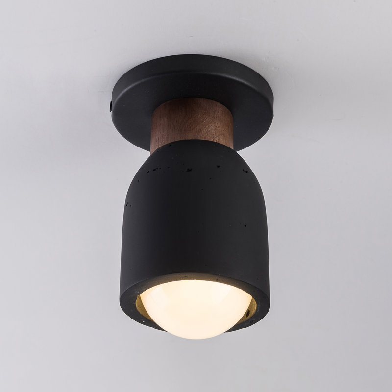 Pompeii-Flush Mount, Lava/Black