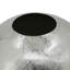 Vase élégant en aluminium à stries argentées, léger et durable pour un décor moderne-783821782