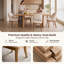 Ensemble de 2 chaises de salle à manger rembourrées Colamy Elvia, chaises modernes à dossier ouvert et revêtement en tissu incurvé avec pieds en bois d'hévéa massif-555336904-555336909