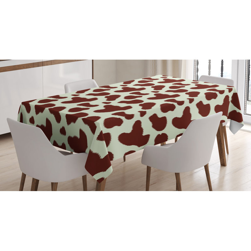 Geometric Tablecloth, 70" L x 52" W, Brown/Cream