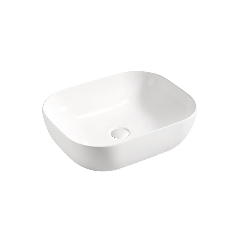 Belfry Bathroom Pelaez 400mm White Ceramic Specialty Countertop Basin Bathroom Sink