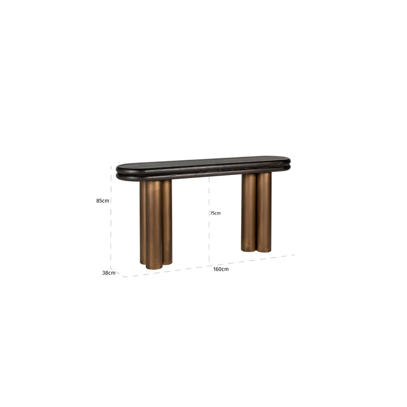 Macaron 63'' W Solid Wood Console Table