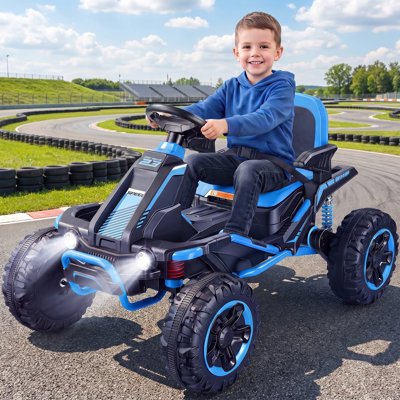 Alex 36V Kids Ride On ATV, 600W Dual-Motor Electric 4 Wheeler Quad for Ages 5-12, 5.9 MPH Ride On Car avec siège réglable de 16 po, Bluetooth, histoires, lumière respirante à DEL, suspension en métal