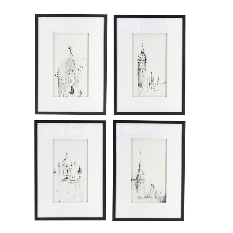 "Architecture" 4-Piece Art Set