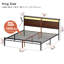 Lit plateforme Livia King avec tête de lit de rangement, lumière DEL et station de recharge, ports USB et Type-C, sommier non requis-831665532-847580225