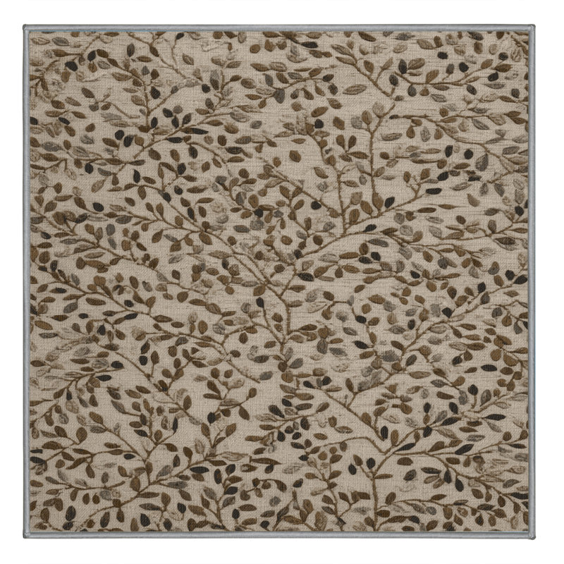 Tapis gris lavable à la machine, Carré 3 pi
