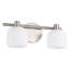 Éclairage pour meuble-lavabo en nickel brossé 2 lumières avec abat-jour en verre opale Craigville 15 pouces Averie-370099310-370099307