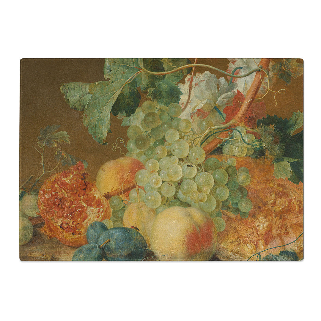 Still Life with Flowers and Fruit Vol.8 by Jan Van Huysum Chopping Board