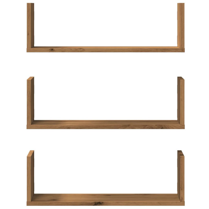 Riziero Floating Shelf, 18cm H x 58cm W x 18cm, Artisan Oak