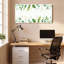 Ensemble de 1 tableau sur toile tendue, motif aquarelle de feuilles et de fleurs vertes-458364494