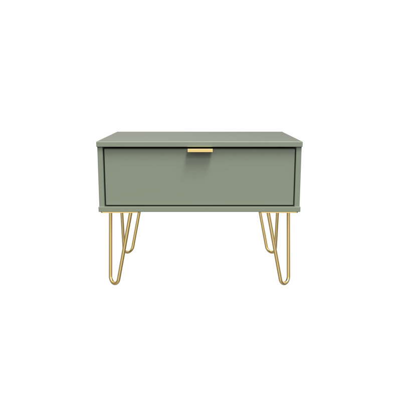 Bisceglia End Table, Green/Gold