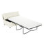 Lit gigogne blanc avec matelas de soutien pour un sommeil paisible, matelas pliant une place, élégance