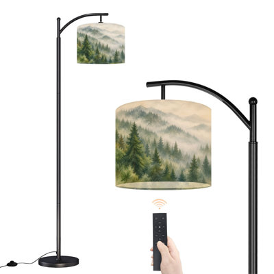 Lampe sur pied à arc avec abat-jour réglable Serene