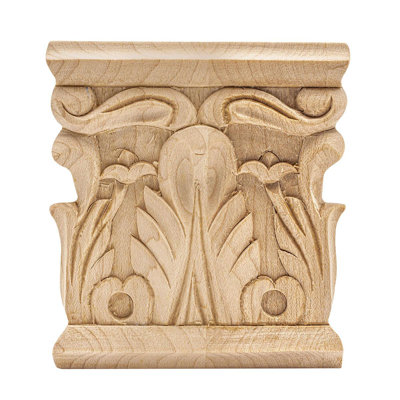 Applique en bois 3/8 po x 3 po x 1/2 po Acanthus
