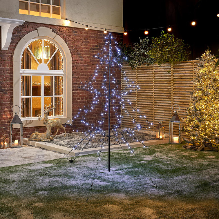Lighted christmas tree lawn decoration clearance