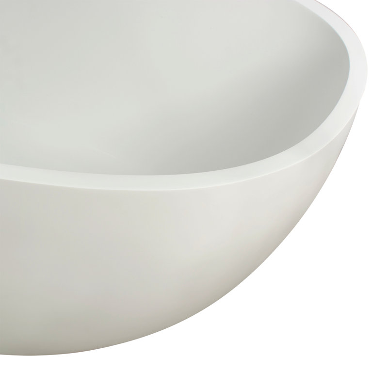 65.2 Inch Freestanding Solid Surface Soaking Bathtub For Bathroom