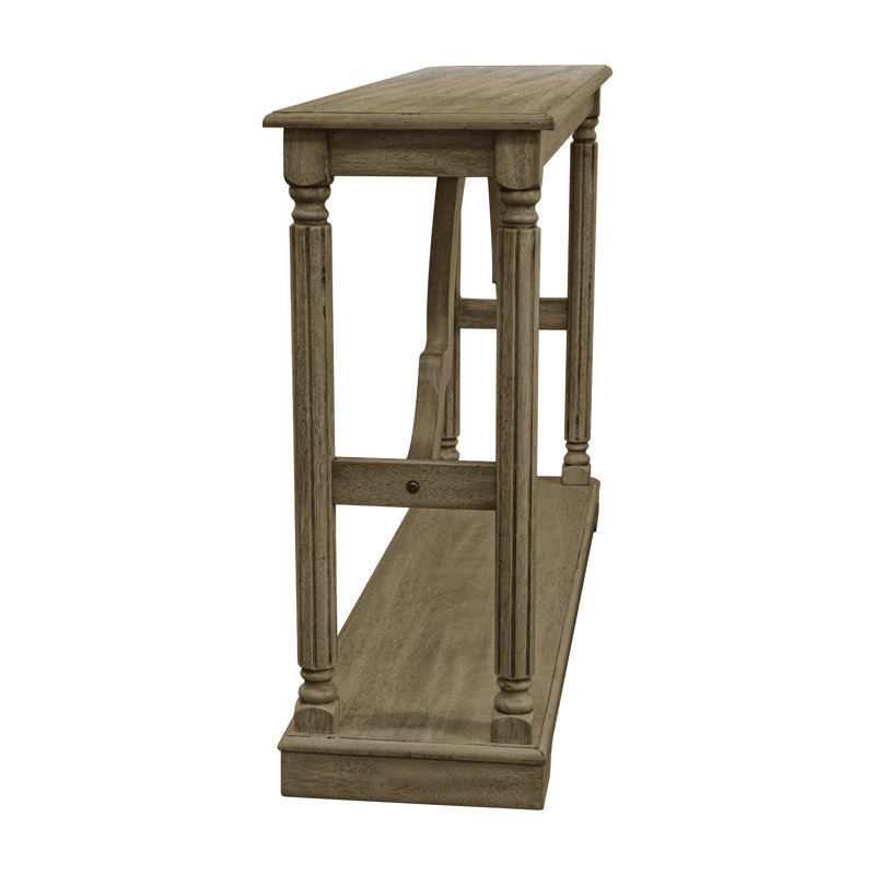 Allanton 45.9'' Solid Wood Console Table, Antique Oak