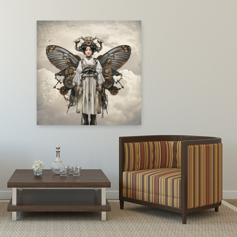 Steampunk Butterfly Woman, H 48 po x l 48 po