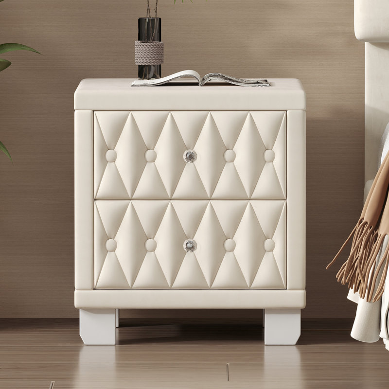 Table de chevet Velvet, Beige