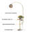  Modern 70.1'' White Tray Table Glass Floor Lamp with USB Tray Table