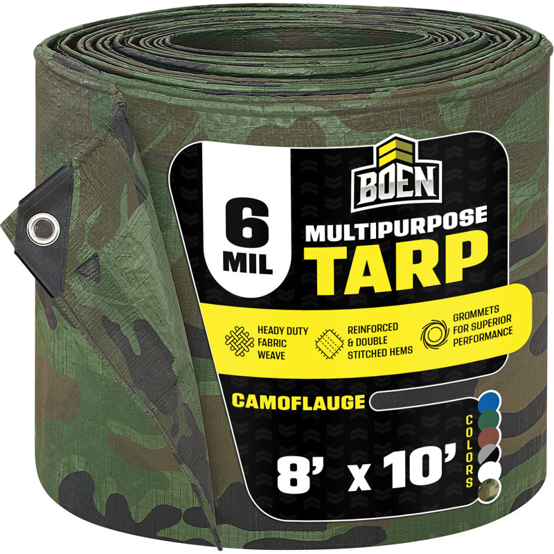 Bâche de camouflage Boen, 8 pi x 10 pi