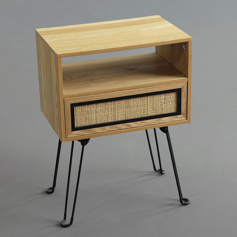 Caitlynd Rattan Nightstand End Table