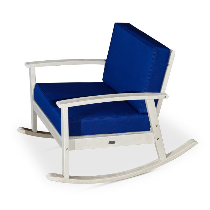 Chaise berçante, Argent / bleu foncé