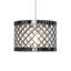16.5cm H Metal Drum Pendant Shade ( Clip On ) in Silver