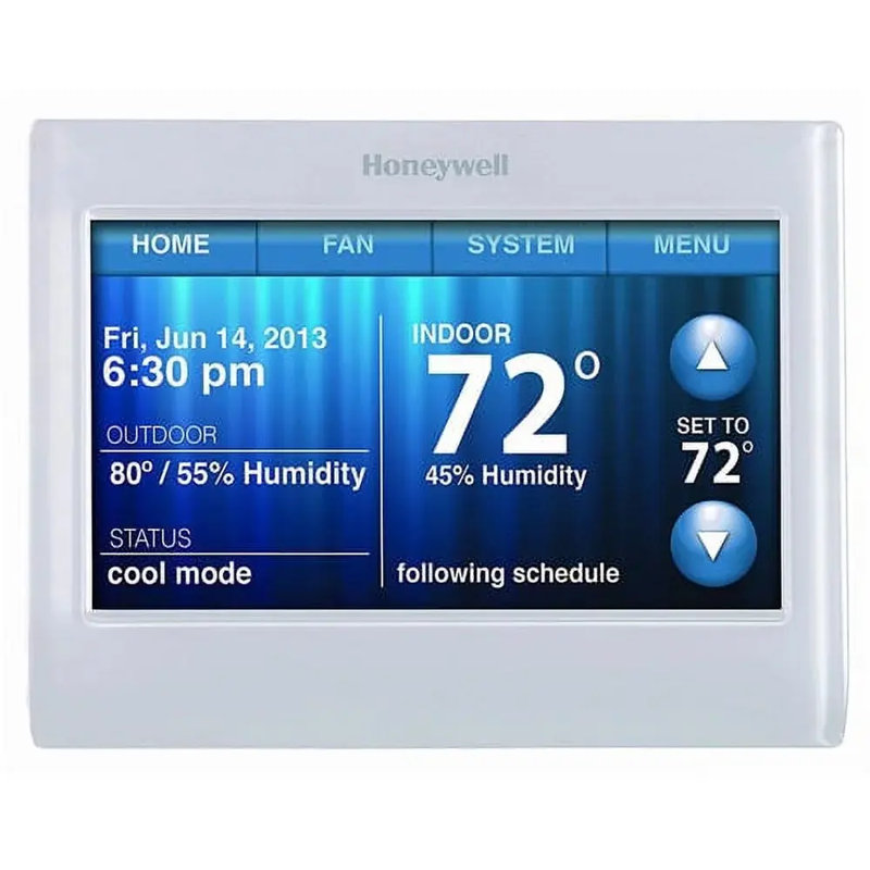 Thermostat communique blanc Premier, numérique, câblé