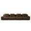 Canapé modulaire 4 places (brun)-220245731