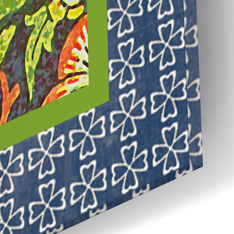 «Vintage Birds 4» par Jean Plout, art mural en verre acrylique, 12 po x 12 po, 12 po x 12 po