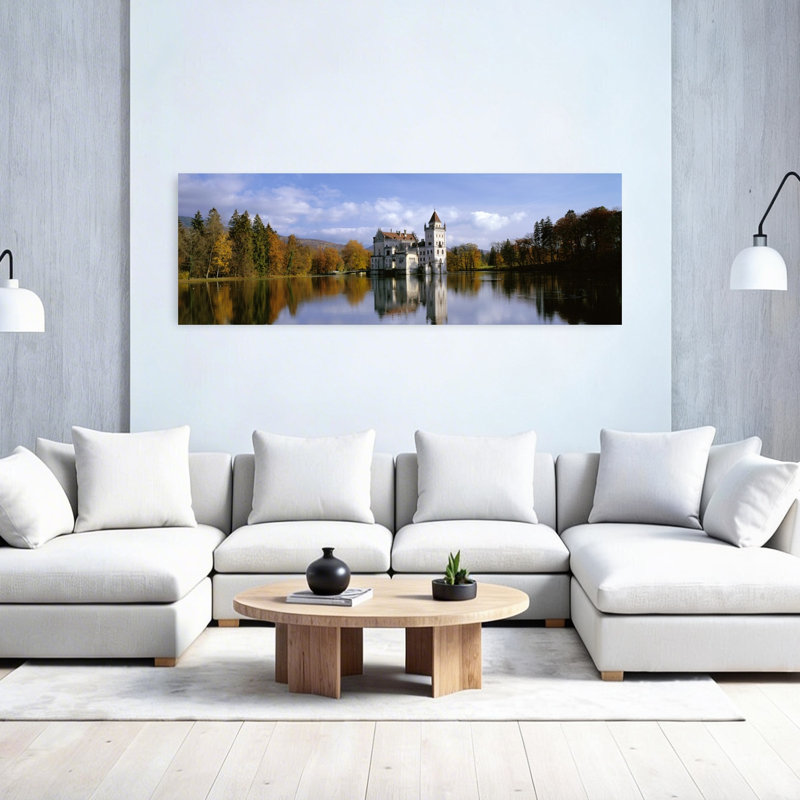 Anif Castle, art paisible d'automne, paix, H 60 po x l 20 po