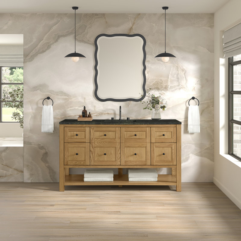 Breckenridge 60 in. Single Vanity, Light Natural Oak, Phantome Eclos, Widespread