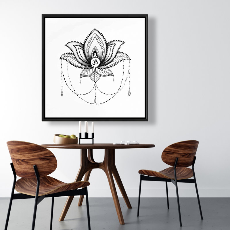 "Ornement de lotus ethnique" sur toile