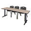 Table de formation Neyland Cain T-Base et 3 chaises empilables-32520361-32520358