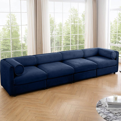 Upholstered Modular Sofa With Storage Seats by Latitude Run