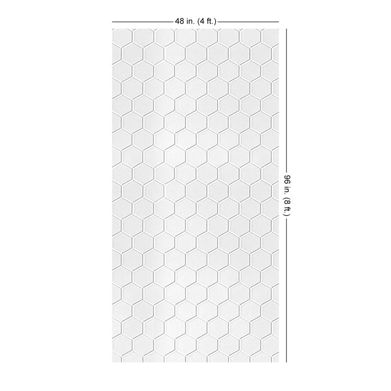 Hex MirroFlex 4 pi x 8 pi Panneaux muraux 3D en PVC Glue Up 160 pieds carrés