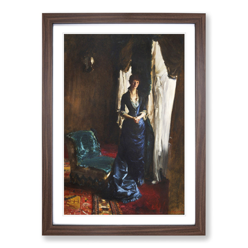 Madame Paul Escudier by John Singer Sargent - Picture Frame Painting, Walnut Framed, 36cm H x 27cm W x 2cm D