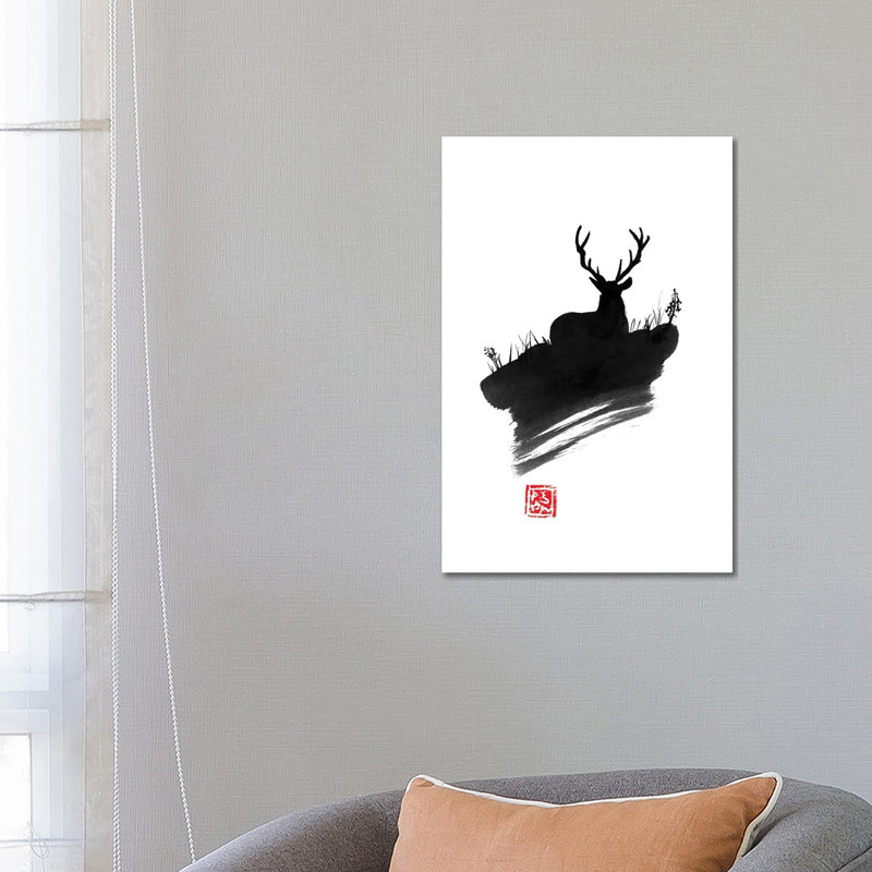 Deer by Péchane - Print on Canvas, Wrapped Canvas, 66.04 cm H x 45.72 cm W x 3.175 cm D