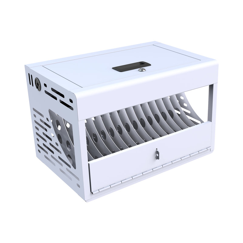 Station de charge pour ordinateur portable et tablette - 16, verrouillable, armoire blanche, pour le bureau, la salle de classe, avec armoire de rangement verrouillable pour ordinateur portable 16 appareils blanc, espace, convient à diverses tablettes / ordinateurs