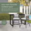 Tabouret d'extérieur en métal avec coussin Haimes-2003608509-2062266988