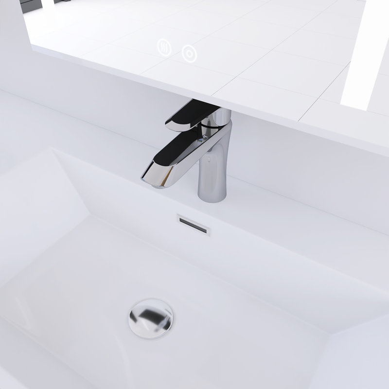 Meuble-lavabo double 71 po avec plateau en résine Thorndale