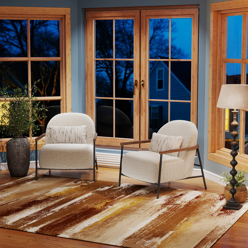 5x7ft Machine-Washable Rug Cashmere-Feel Faux Wool Rug with Non-Slip Backing and Durable Edging Abstract Pattern Rug Ideal for Living Rooms, Bedrooms, and Dining Areas
