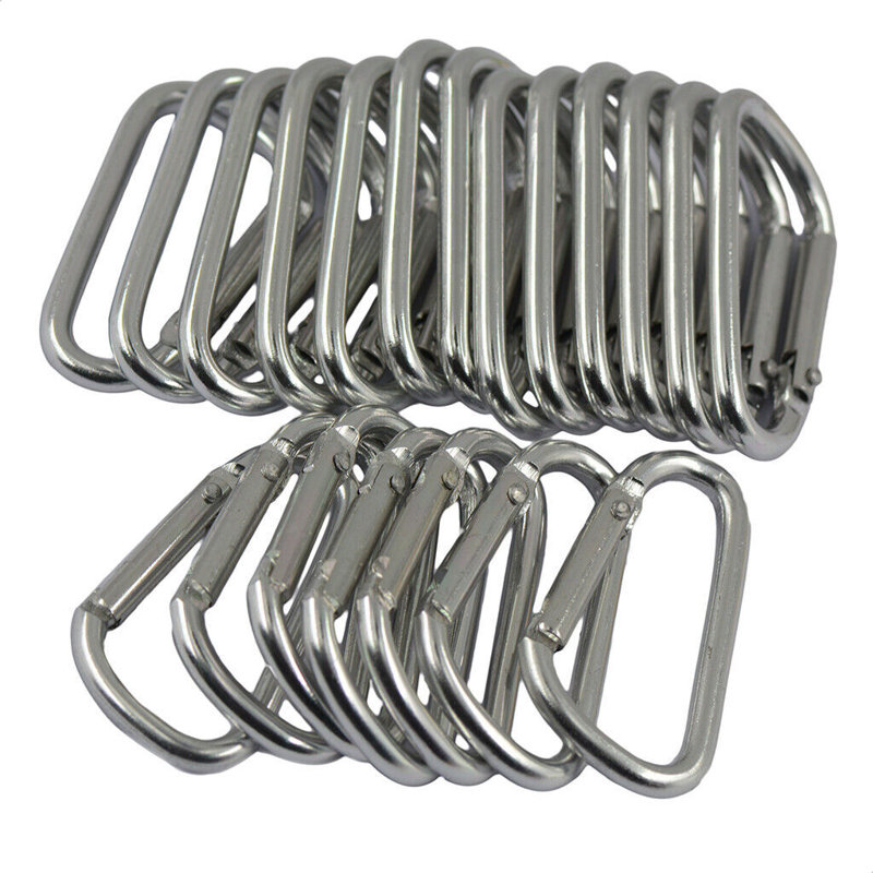 Paquet de 100 mousquetons en aluminium