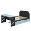 Lit de jour en bois double - Lit gigogne simple, bureau et ports de chargement USB inclus-80921753