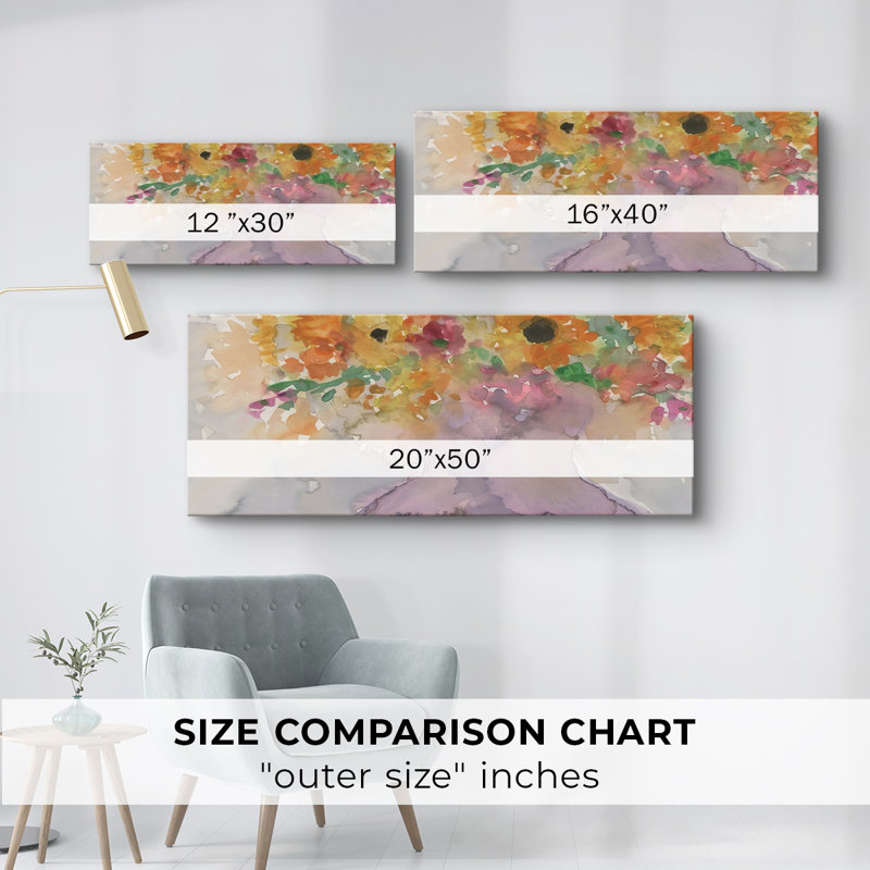 Garden Flair II - Toile tendue avec châssis - Prêt à accrocher, H 12 po x l 30 po