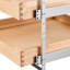 Tiroir en bois à 2 niveaux pour armoire, glissière à fermeture en douceur, rails en métal, rangement solide à hauteur réglable, réglages