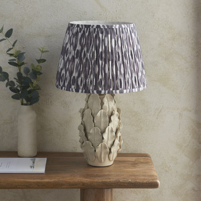 Layered Leaf Ceramic and Fabric Standard
