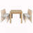 Farmhouse 7-Piece Wooden Dining Table Set