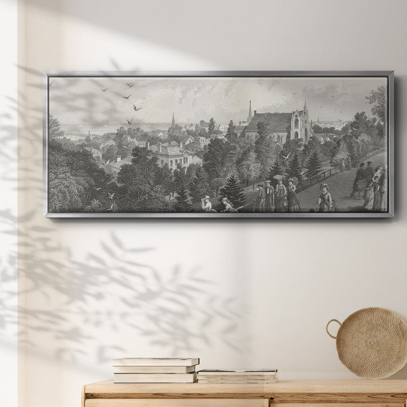 City of Cleveland - toile encadrée, H 20 po x l 50 po